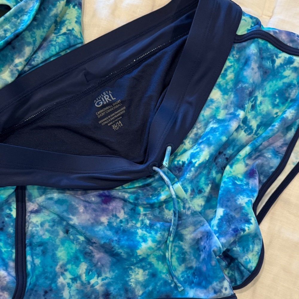 Blue and Navy Tie-Dye Rash Guard Set - Picture 4 of 4